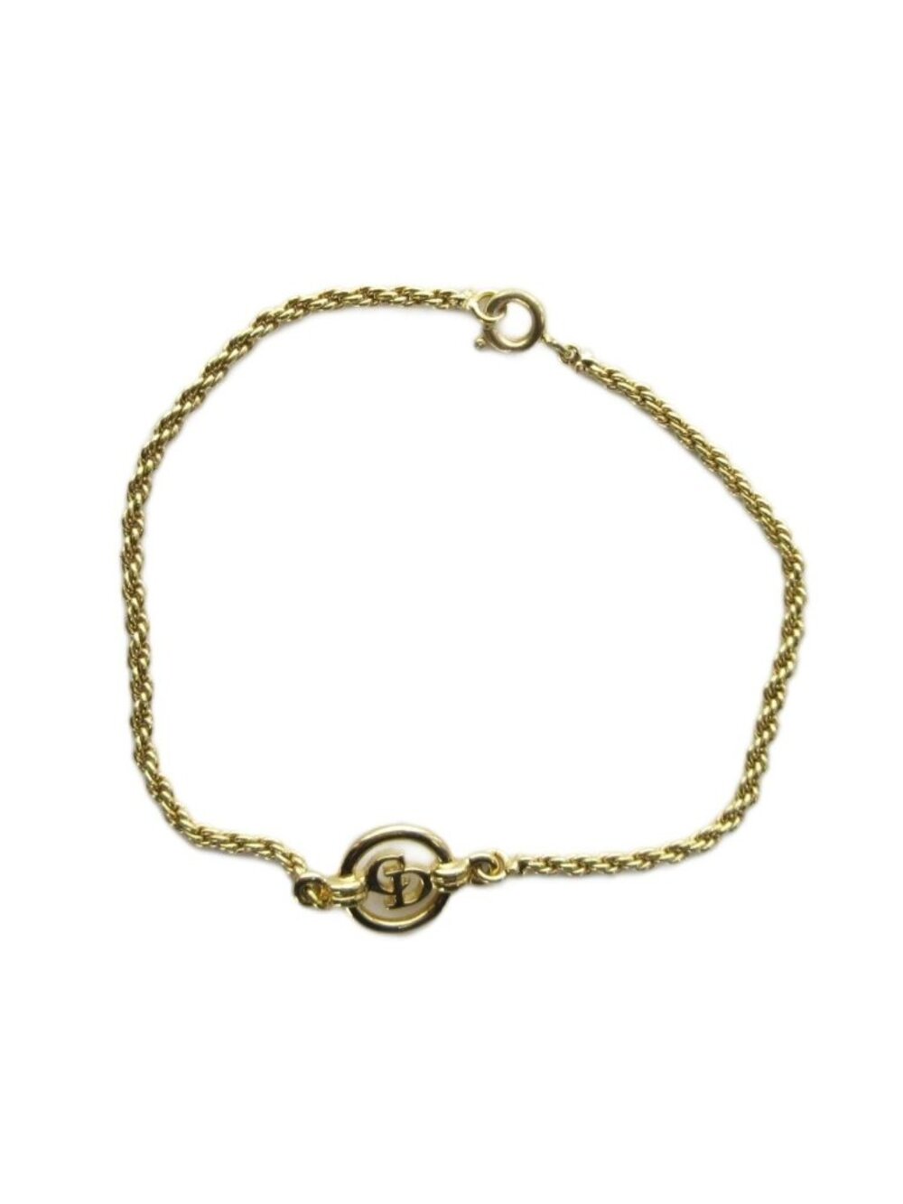 Dior Bracelet Bangle Logo Gold